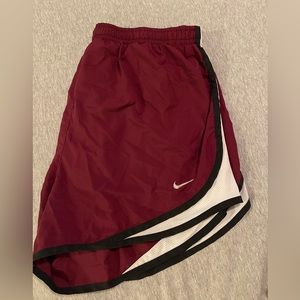 Burgundy Nike Running Shorts
